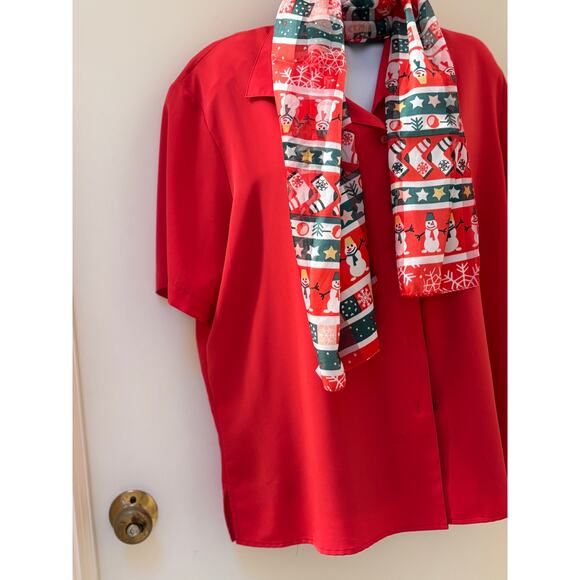 Christmas Holiday Scarf - Sheer and Lightweight - Picture 5 of 5